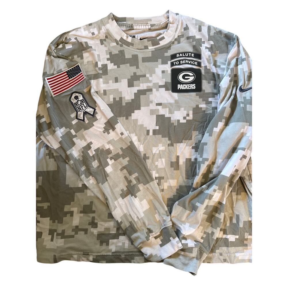GREEN BAY PACKERS “SALUTE TO SERVICE” - NIKE camouflage shirt - MEDIUM